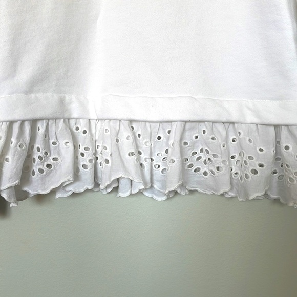 Banana Republic White Eyelet Sweatshirt - Size XS - Picture 3 of 5